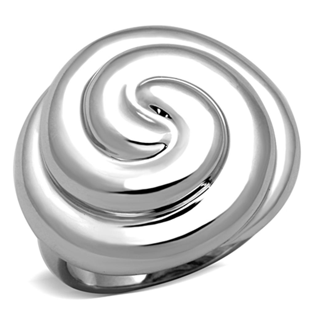 JCE723 Rhodium Brass Ring with No Stone