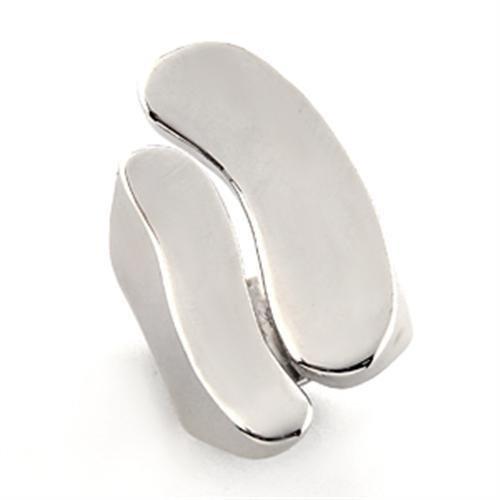 JCE201 Rhodium White Metal Ring with No Stone