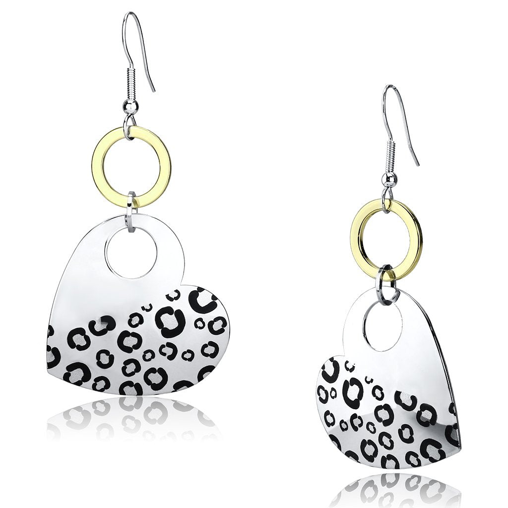 JCE2700 Reverse Two-Tone Iron Earrings with Epoxy in Jet