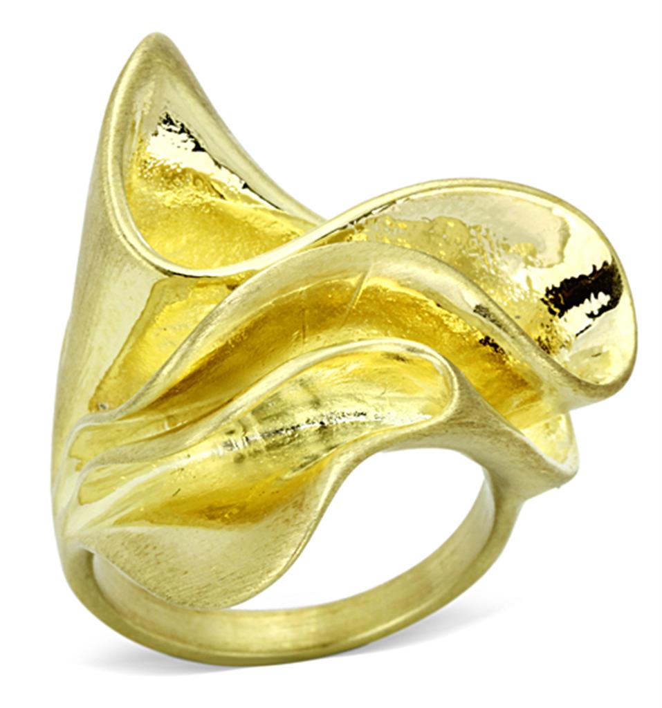 JCE3005 Gold & Brush Brass Ring with No Stone