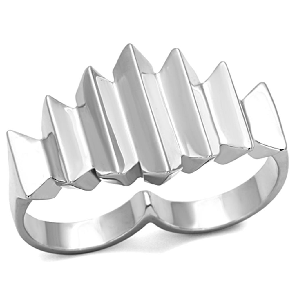 JCE3021 Rhodium Brass Ring with No Stone