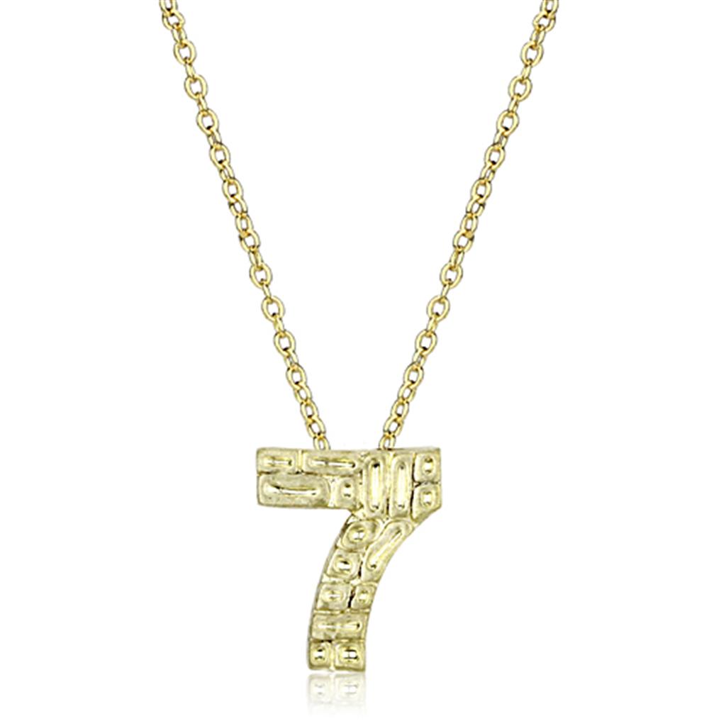 JCE3464 Flash Gold Brass Chain Pendant with Top Grade Crystal in Clear