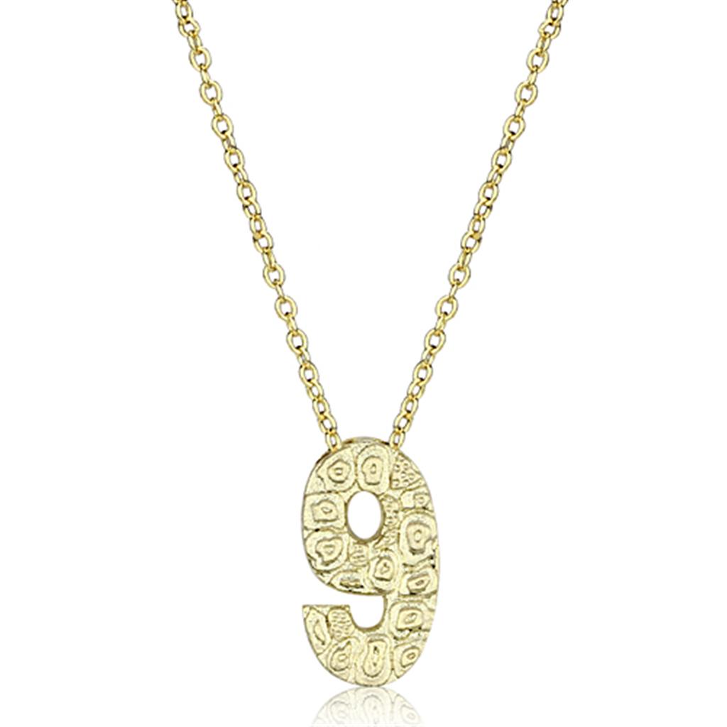 JCE3465 Flash Gold Brass Chain Pendant with Top Grade Crystal in Clear