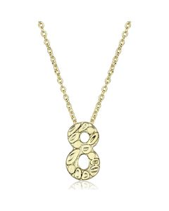 JCE3466 Flash Gold Brass Chain Pendant with Top Grade Crystal in Clear