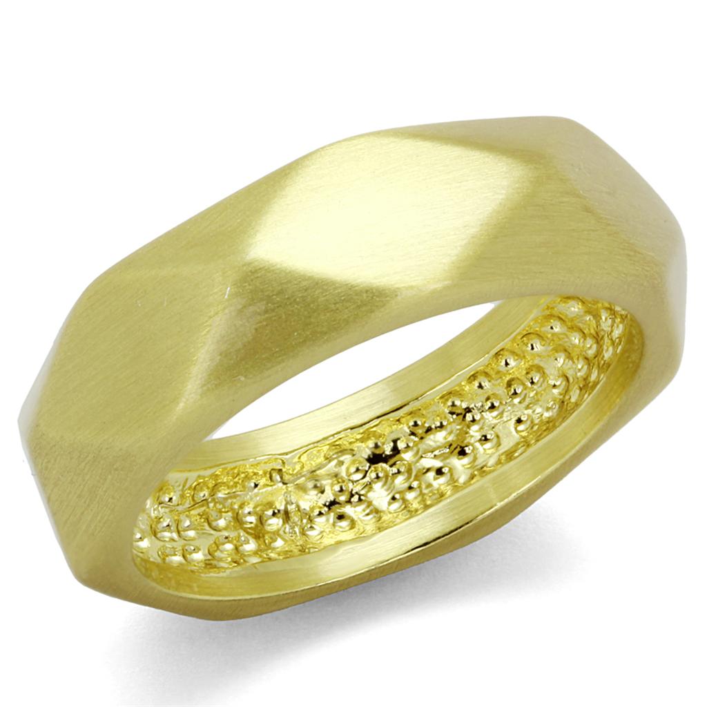 JCE3895 Gold & Brush Brass Ring with No Stone
