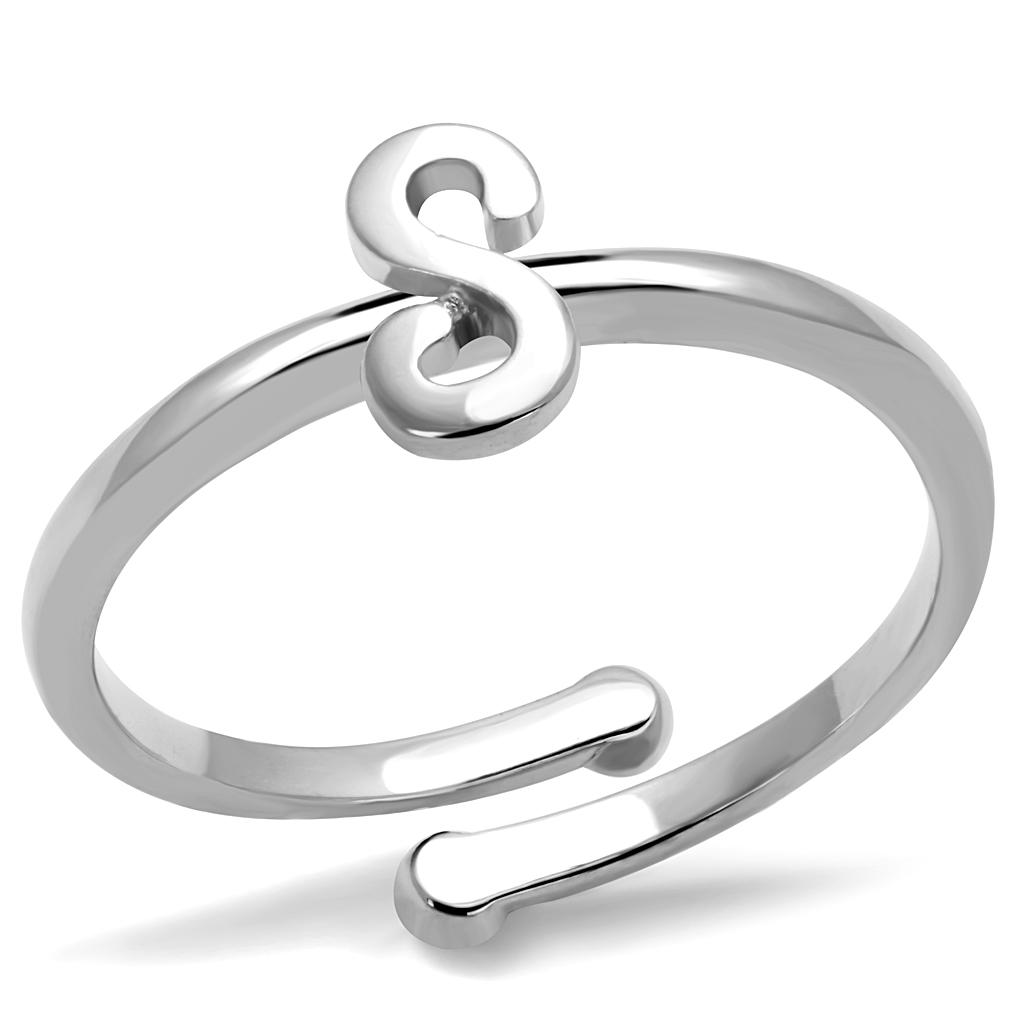 JCE4013 Rhodium Brass Ring with No Stone
