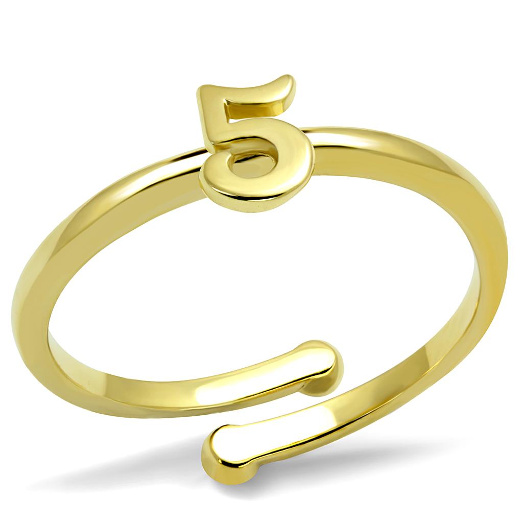 JCE4016 Flash Gold Brass Ring with No Stone
