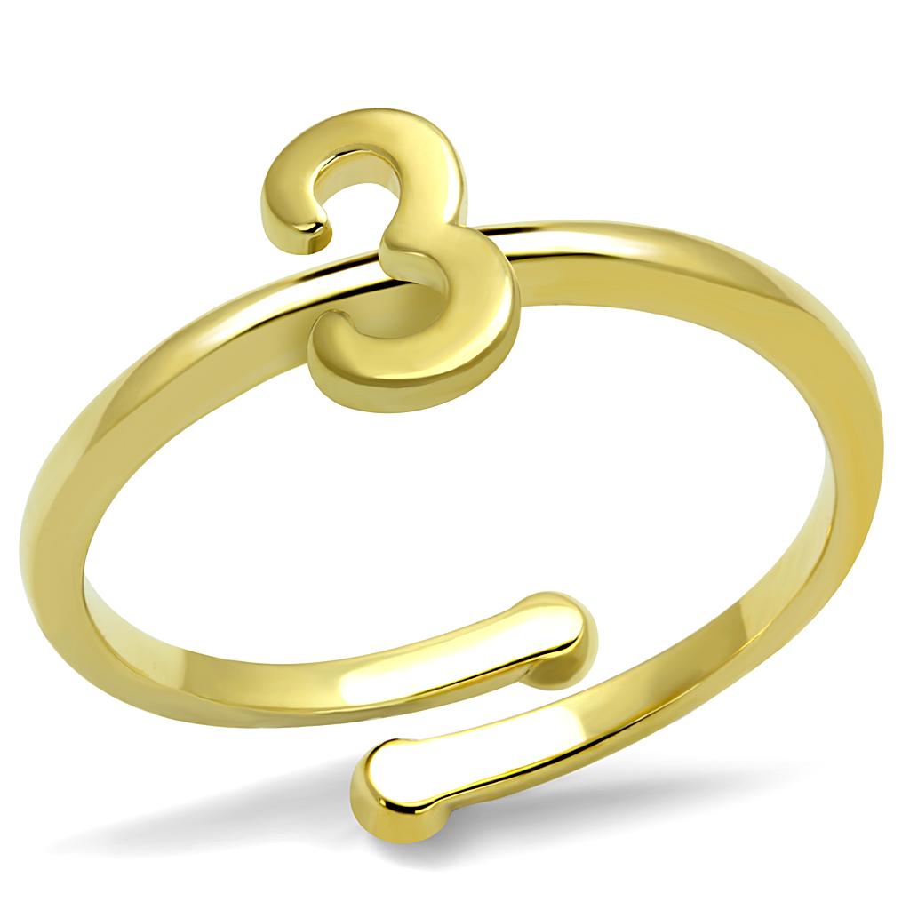JCE4022 Flash Gold Brass Ring with No Stone