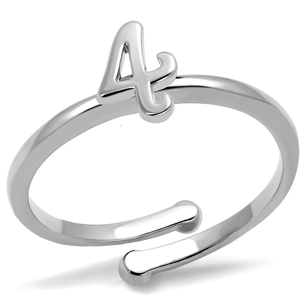 JCE4031 Rhodium Brass Ring with No Stone
