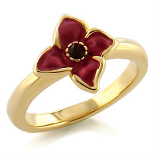 JCE474 Gold White Metal Ring with Top Grade Crystal in Siam
