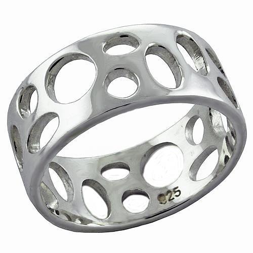 JCEAS1026 High-Polished 925 Sterling Silver Ring with No Stone