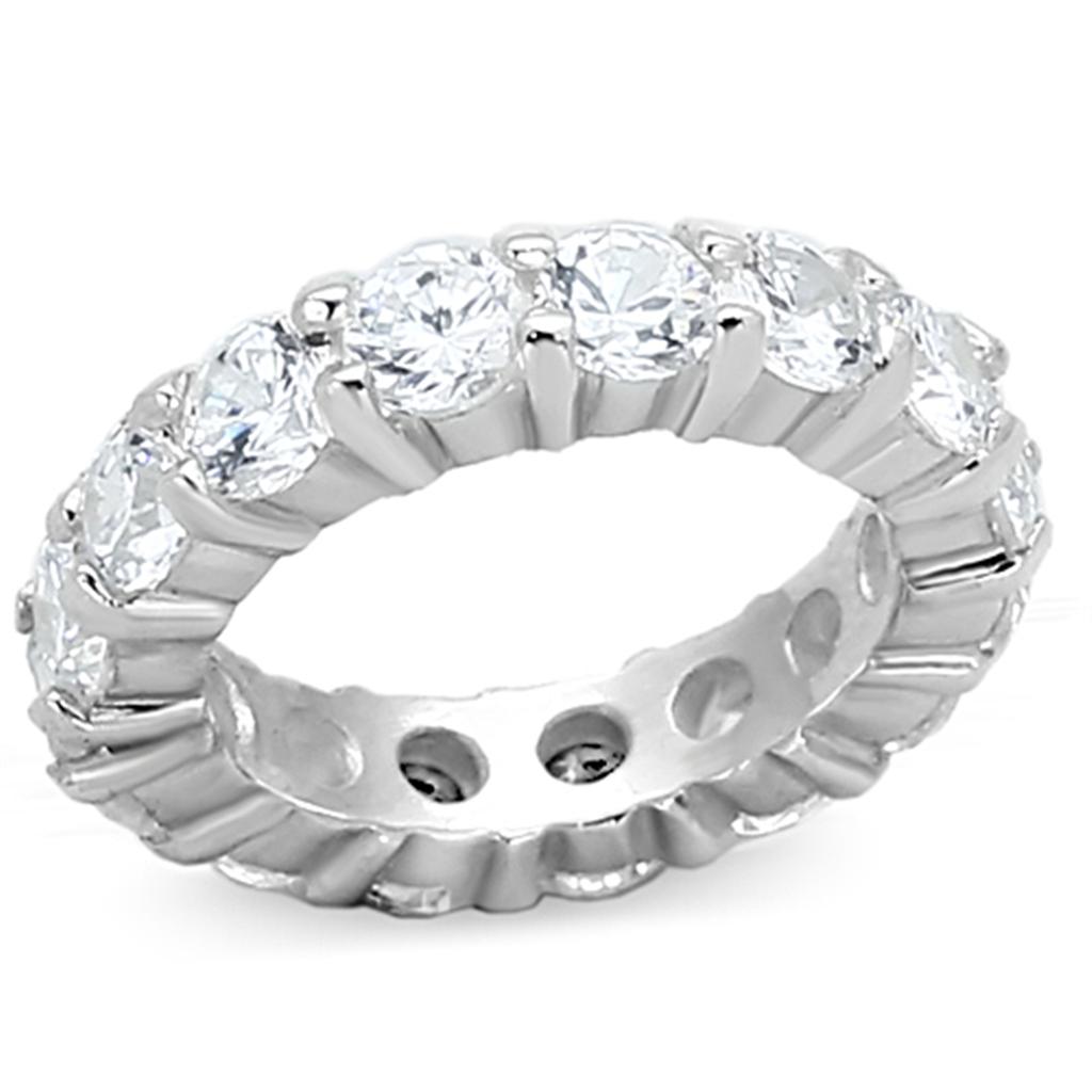 JCEAS932 Silver 925 Sterling Silver Ring with AAA Grade CZ in Clear