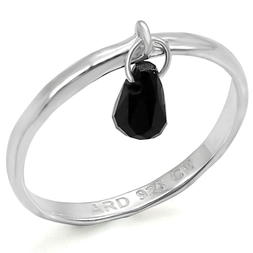 JCES319 Silver 925 Sterling Silver Ring with Genuine Stone in Sapphire