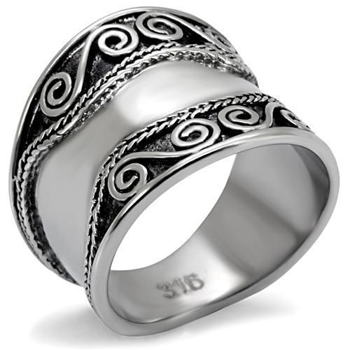 JCE052 High polished (no plating) Stainless Steel Ring with No Stone