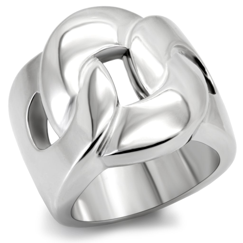 JCE131 High polished (no plating) Stainless Steel Ring with No Stone