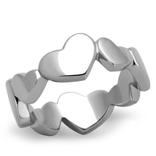 JCE1433 High polished (no plating) Stainless Steel Ring with No Stone