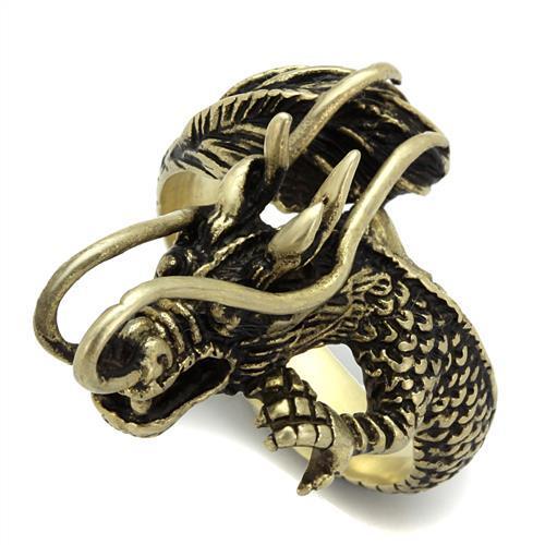 JCE2444 IP Antique Copper Stainless Steel Ring with Epoxy  in Jet