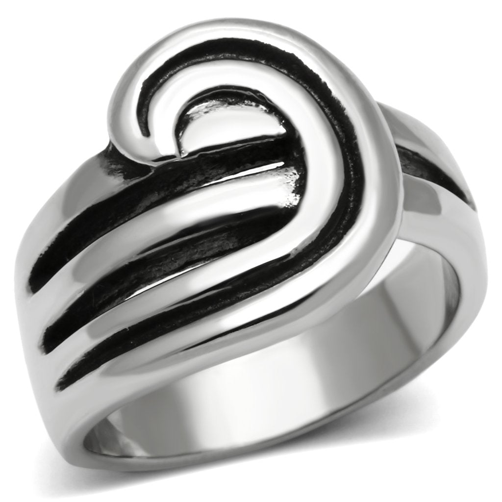 JCE635 High polished (no plating) Stainless Steel Ring with No Stone
