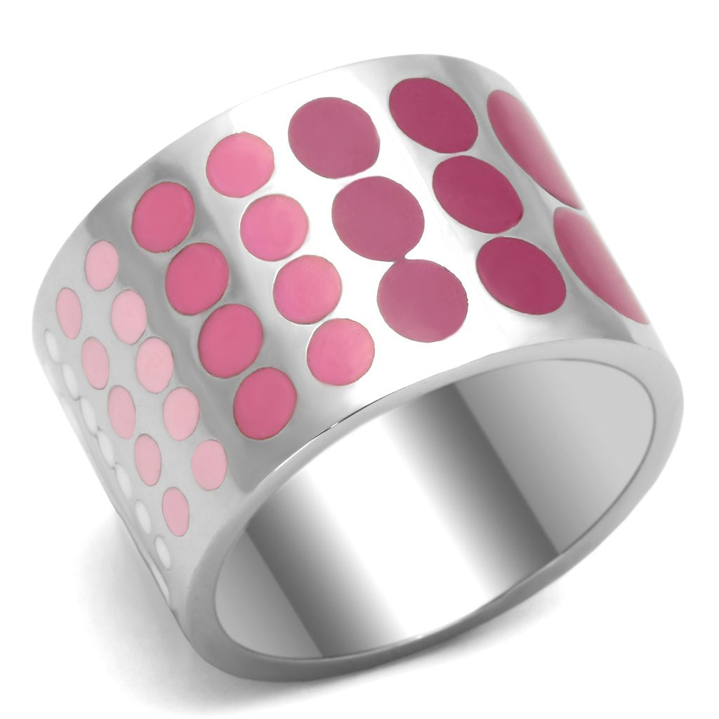 JCE820 High polished (no plating) Stainless Steel Ring with Epoxy in Multi Color