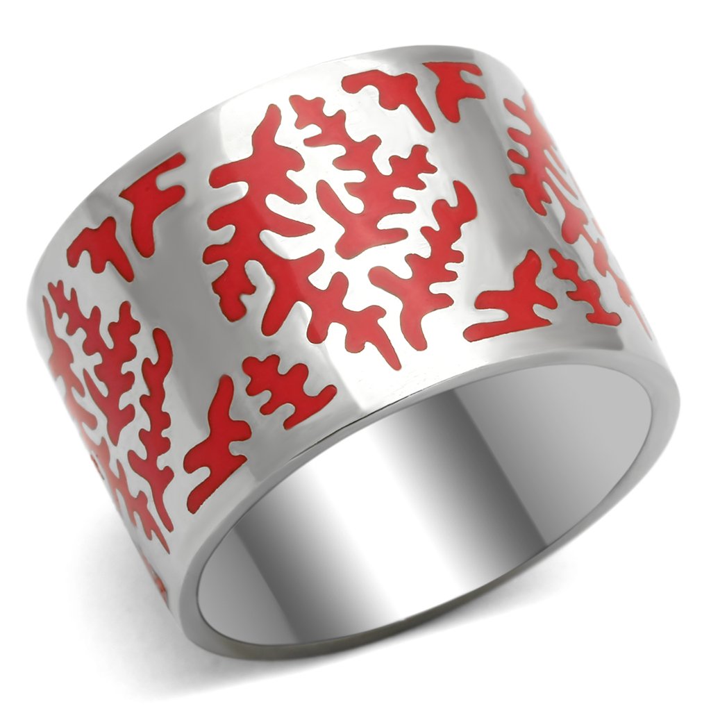 JCE821 High polished (no plating) Stainless Steel Ring with Epoxy in Siam